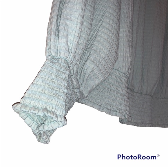 Anthropologie XL Gerri Seersucker Blouson Top NWT - Picture 5 of 11